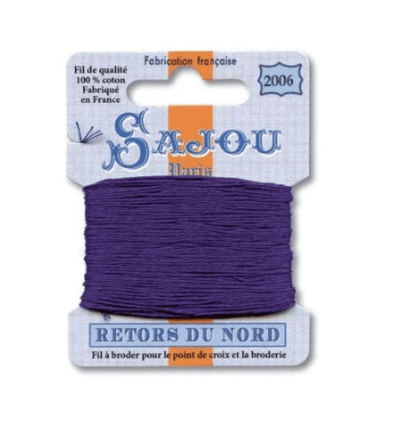 Stickgarn aus Baumwolle von Sajou - Purpurviolet